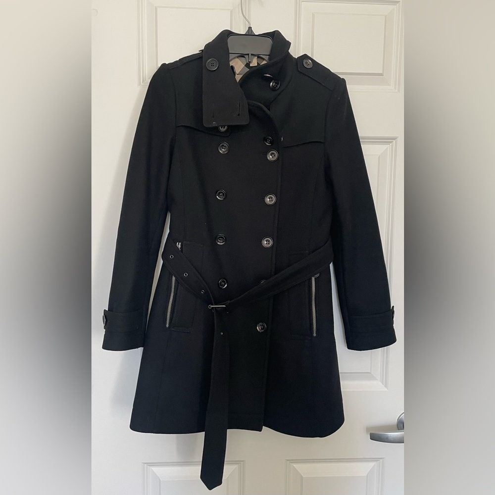 Burberry Brit wool belted pea coat
